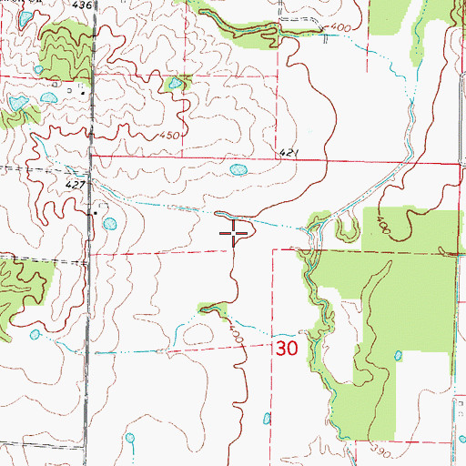 Topographic Map of Runoff Collection Dam, IL