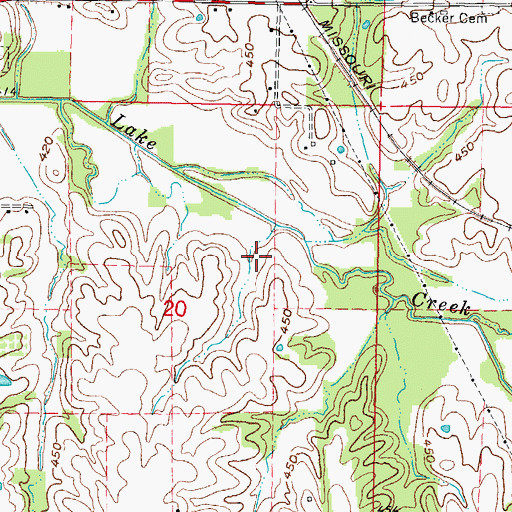 Topographic Map of Illinois No Name Number 2010 Dam, IL