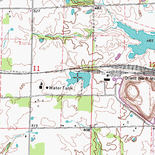 Topographic Map of Auxiliary Reservoir, IL