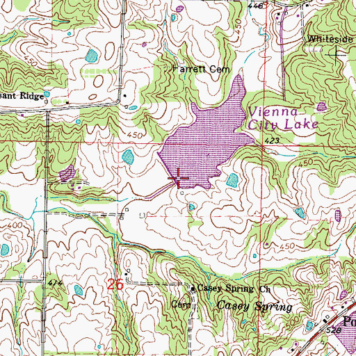 Topographic Map of Little Cache Structure Number 10 Dam, IL