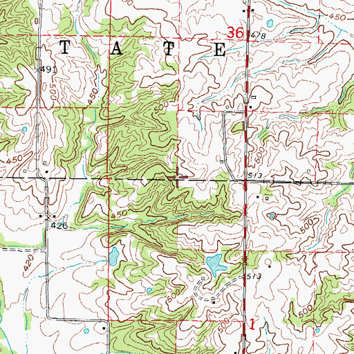 Topographic Map of Illinois No Name Number 2026 Dam, IL