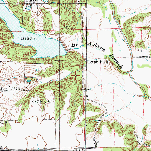 Topographic Map of Mill Creek Watershed Structure Number 6 Dam, IL