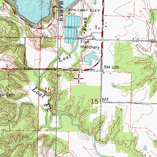 Topographic Map of Marlow Pond, IL