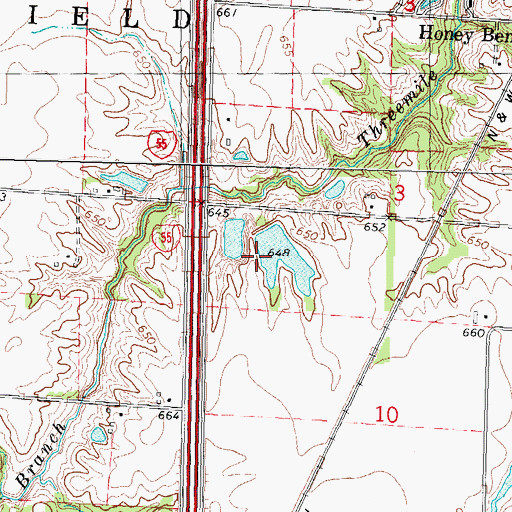 Topographic Map of Kilton Lake Dam, IL