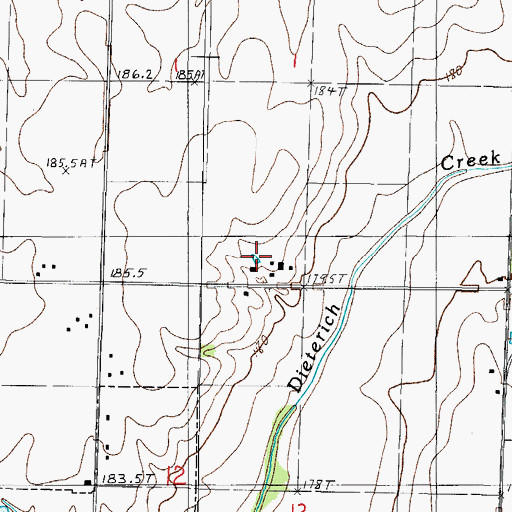 Topographic Map of Rocky Ford Sportsman Club South Lake, IL