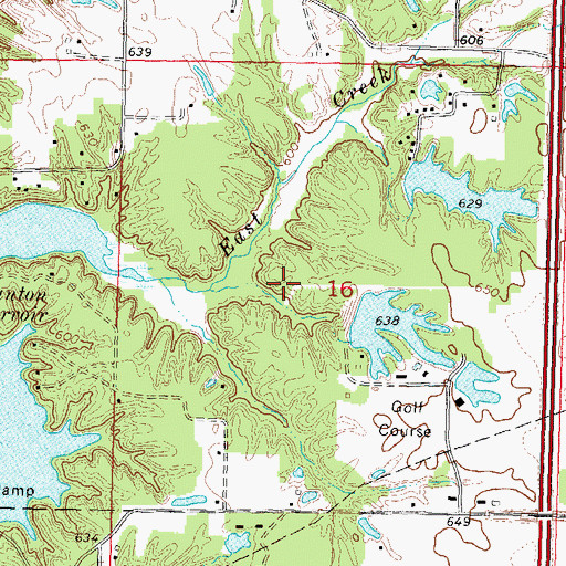 Topographic Map of Tall Timbers Lake West Dam, IL