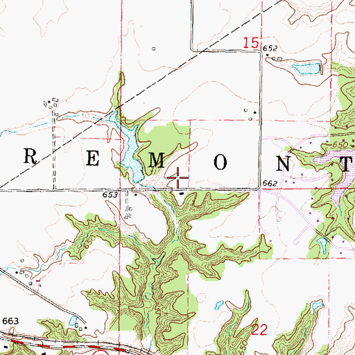 Topographic Map of Sutton Pond Dam, IL