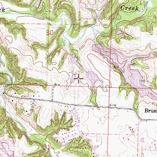 Topographic Map of Lutticken South Pond Dam, IL