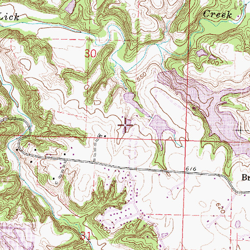 Topographic Map of Lutticken South Pond, IL