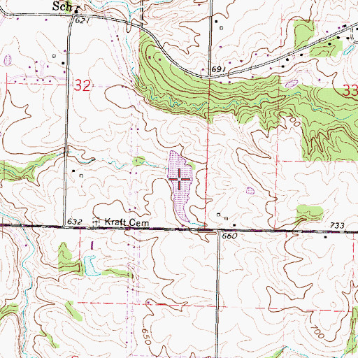 Topographic Map of Birkey Lake, IL