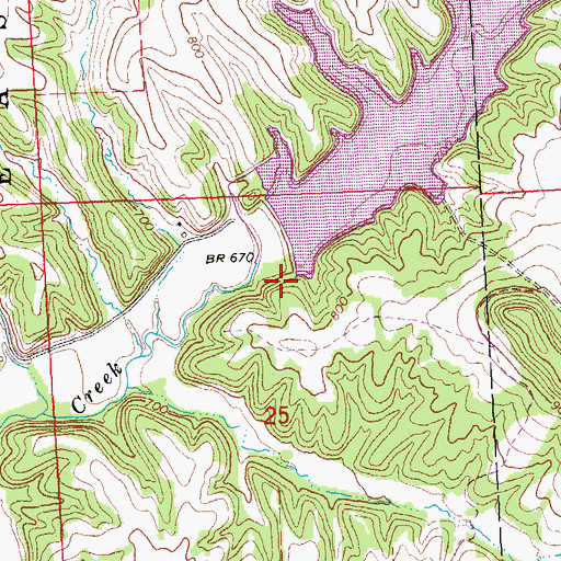 Topographic Map of Smallpox Creek Dam, IL