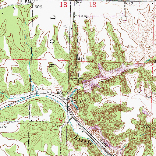Topographic Map of Hollis Park Dam, IL