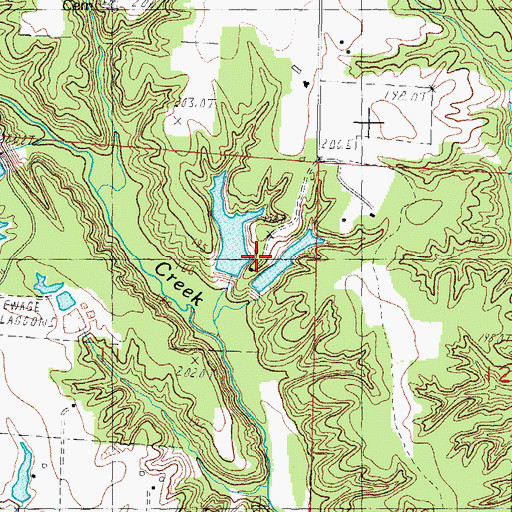 Topographic Map of Boy Scout Lake Dam, IL