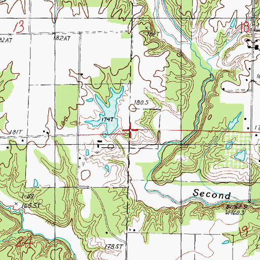 Topographic Map of Shoemakers Pond Dam, IL