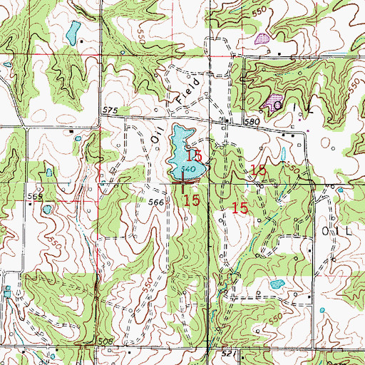 Topographic Map of Campbell Lake Dam, IL