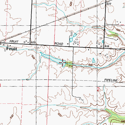 Topographic Map of Grigsby Lake Dam, IL