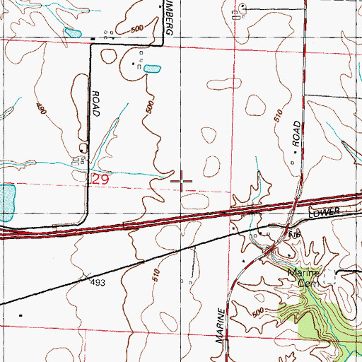 Topographic Map of Keeven Lake, IL