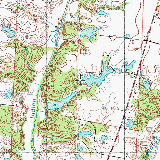 Topographic Map of Joyces Lake Dam, IL