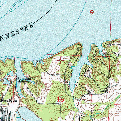 Topographic Map of Bainbridge Post Office (historical), AL