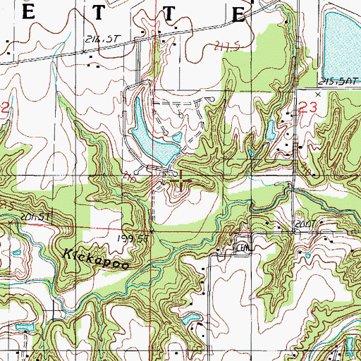 Topographic Map of Lake Windermere Dam, IL