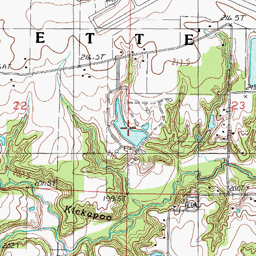 Topographic Map of Lake Windermere, IL