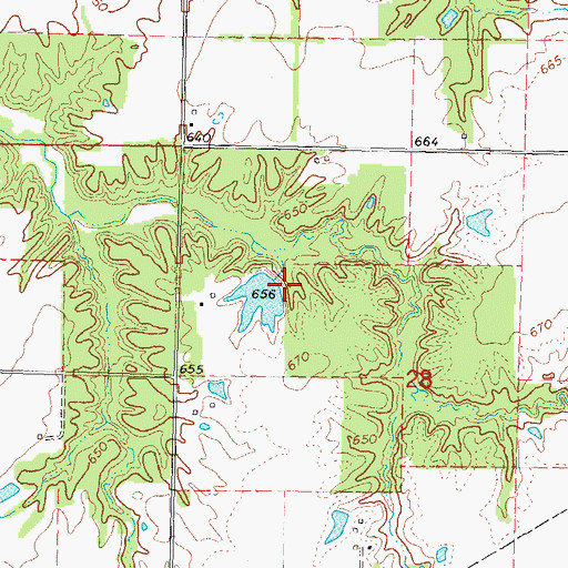 Topographic Map of French Lake Dam, IL