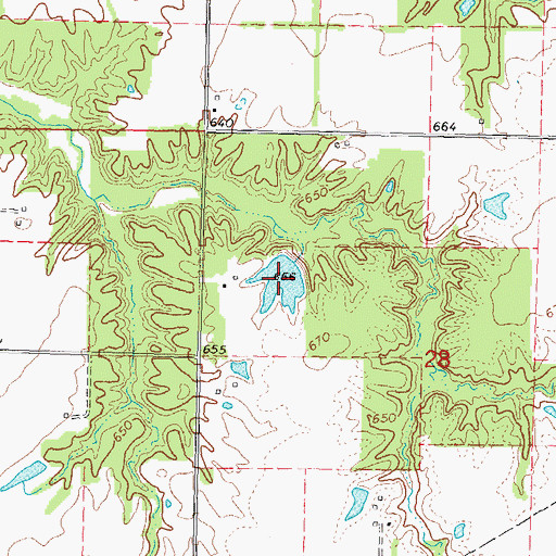 Topographic Map of French Lake, IL