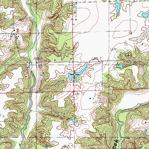 Topographic Map of Jones Pond, IL