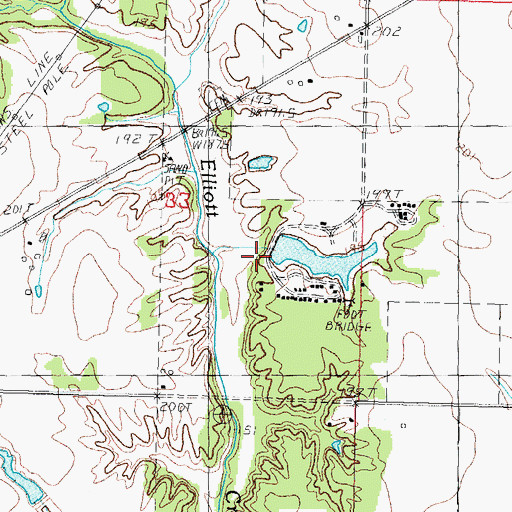 Topographic Map of Nokomis Sportsman Club Lake Dam, IL