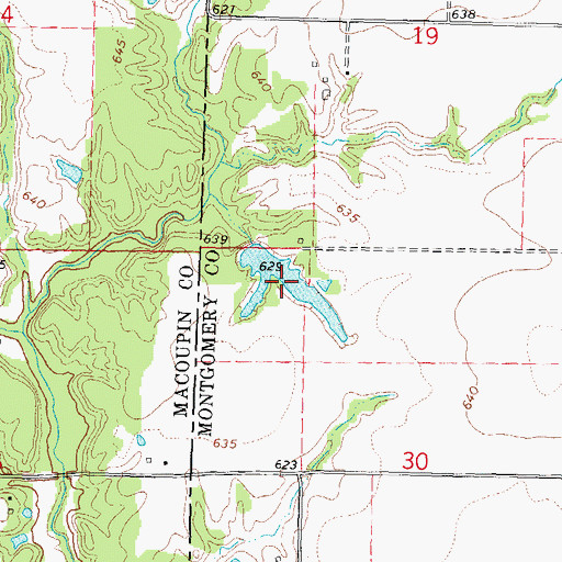 Topographic Map of Heeren Pond, IL