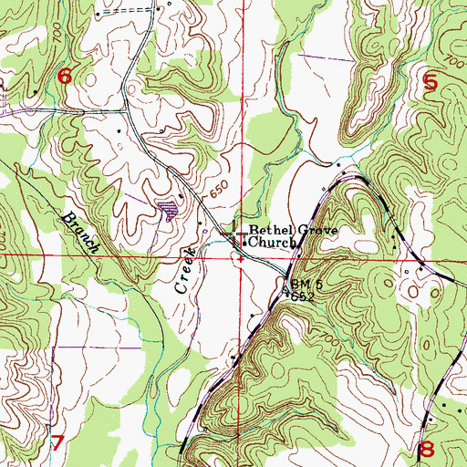 Topographic Map of Hope Post Office, AL