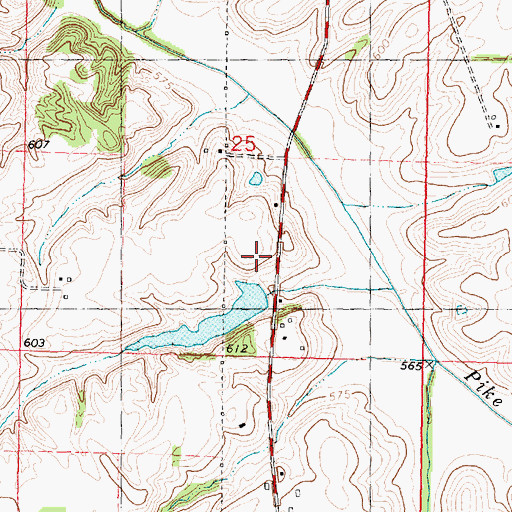 Topographic Map of McMann Lake Dam, IL