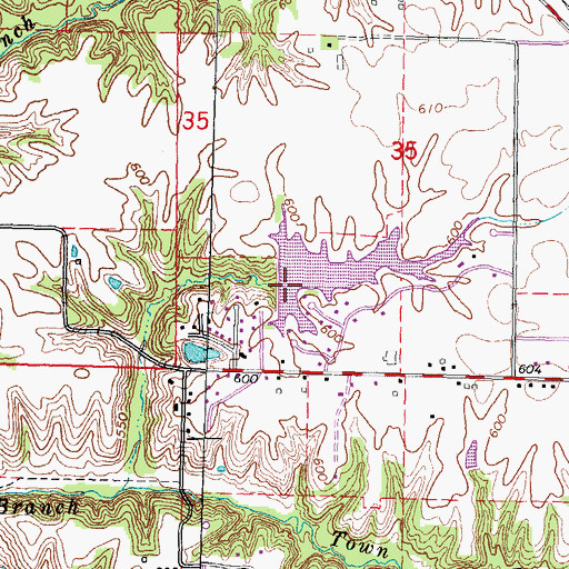 Topographic Map of Country Lake Dam, IL