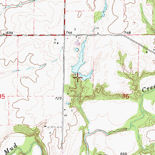 Topographic Map of Wilman Sportsman Club East Lake Dam, IL