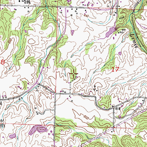 Topographic Map of Borgsmiller Lake Dam, IL