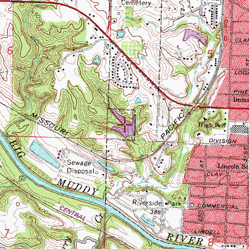 Topographic Map of Borgsmiller Lake, IL