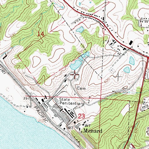 Topographic Map of Wardens Pond Dam, IL