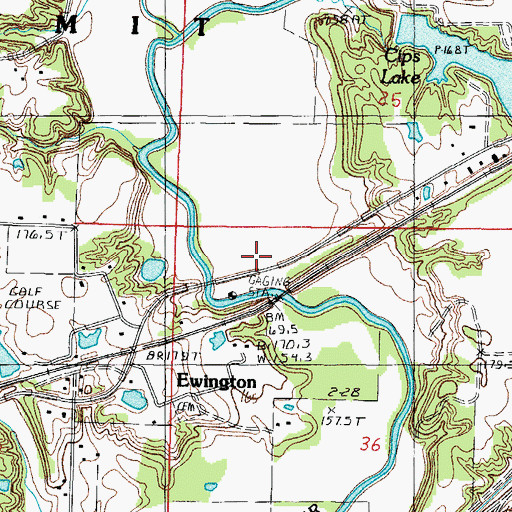 Topographic Map of Little Wabash River Dam, IL