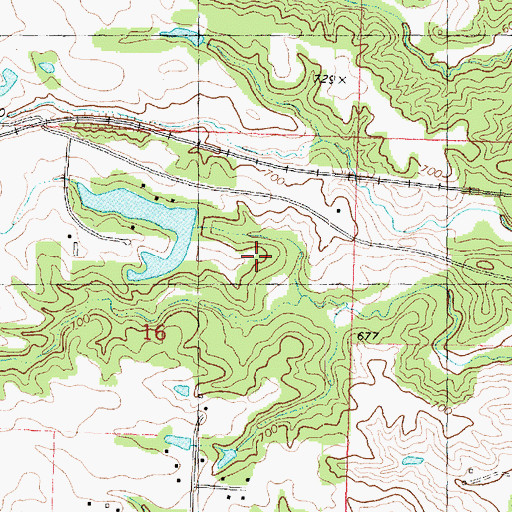 Topographic Map of Santa Fe Lake, IL