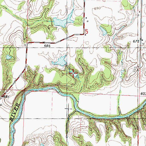 Topographic Map of Cowen Pond, IL