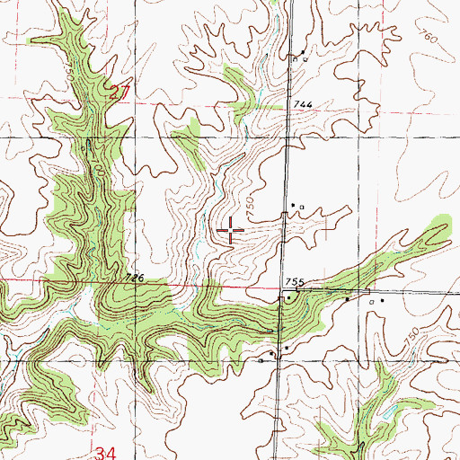 Topographic Map of Chippewa Estates Dam, IL