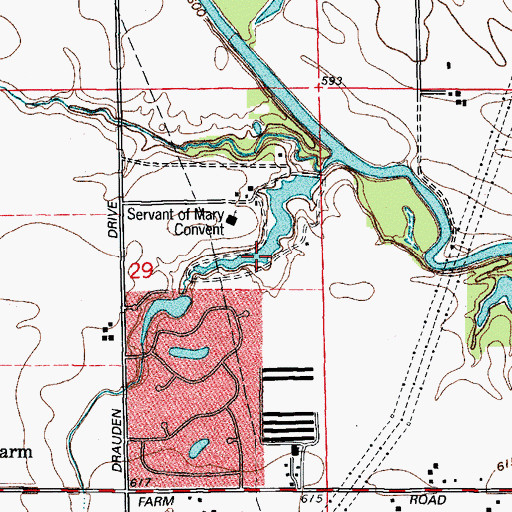 Topographic Map of Puddle Pond, IL