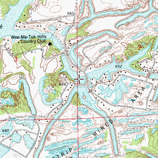Topographic Map of Lake Marie Dam, IL