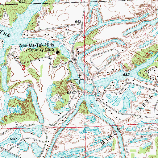 Topographic Map of Lake Marie, IL