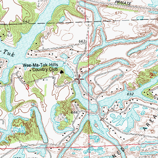 Topographic Map of Traer Lake Dam, IL