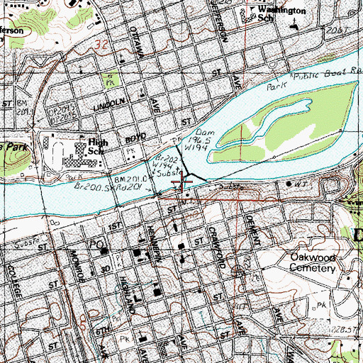 Topographic Map of Rock River Dam, IL