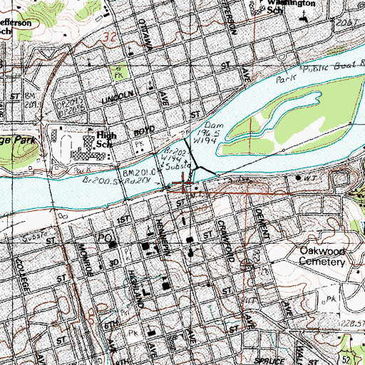 Topographic Map of Rock River, IL
