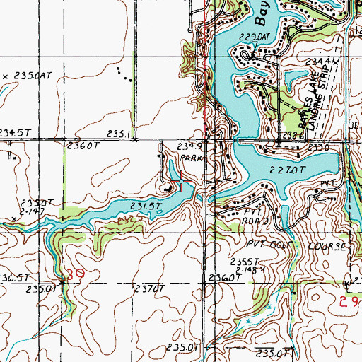 Topographic Map of Widner Lake Dam, IL