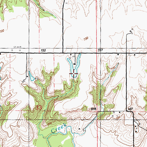 Topographic Map of Dellitt Lake, IL