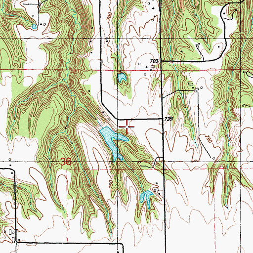 Topographic Map of Valley Friends Lake Dam, IL